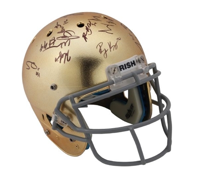 2011-2012 Notre Dame Senior Class Signed Team Issued Helmet (Steiner)